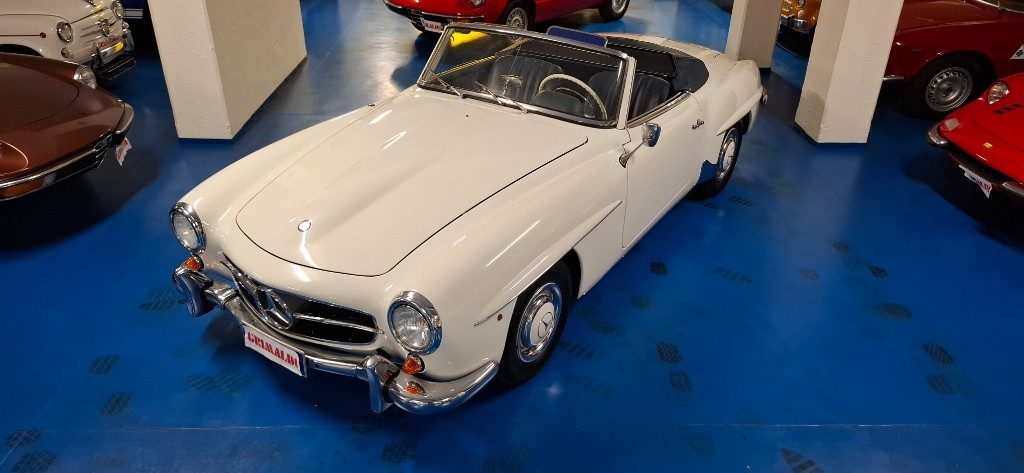 MERCEDES-BENZ 190 SL ***ASI TARGA ORO***BIANCA con PELLE BLU - 61