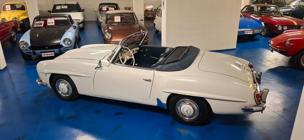 MERCEDES-BENZ 190 SL ***ASI TARGA ORO***BIANCA con PELLE BLU - 54