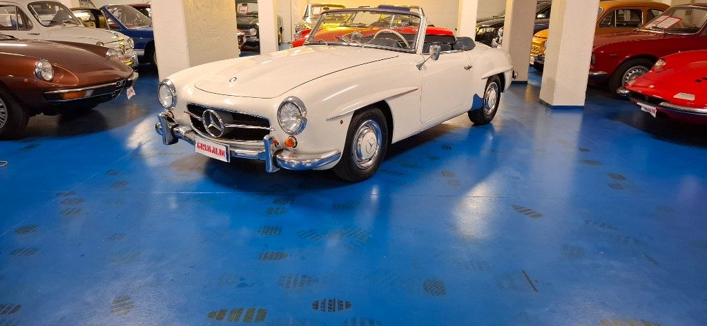 MERCEDES-BENZ 190 SL ***ASI TARGA ORO***BIANCA con PELLE BLU - 57