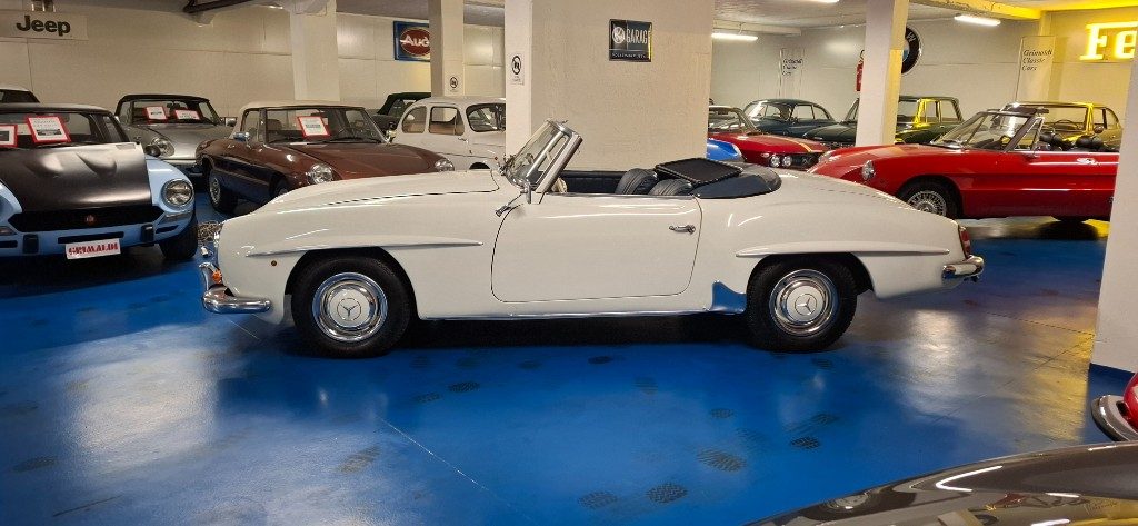 MERCEDES-BENZ 190 SL ***ASI TARGA ORO***BIANCA con PELLE BLU - 3