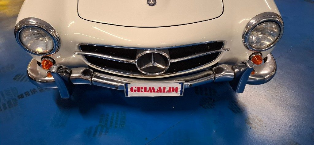 MERCEDES-BENZ 190 SL ***ASI TARGA ORO***BIANCA con PELLE BLU - 10