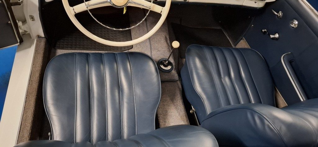 MERCEDES-BENZ 190 SL ***ASI TARGA ORO***BIANCA con PELLE BLU - 21