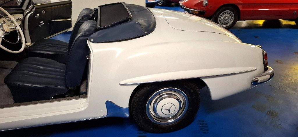 MERCEDES-BENZ 190 SL ***ASI TARGA ORO***BIANCA con PELLE BLU - 42