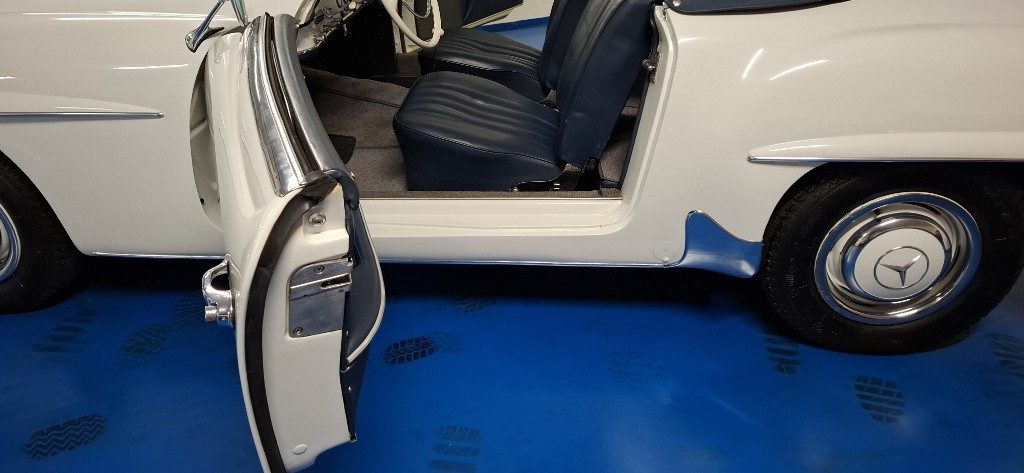 MERCEDES-BENZ 190 SL ***ASI TARGA ORO***BIANCA con PELLE BLU - 43