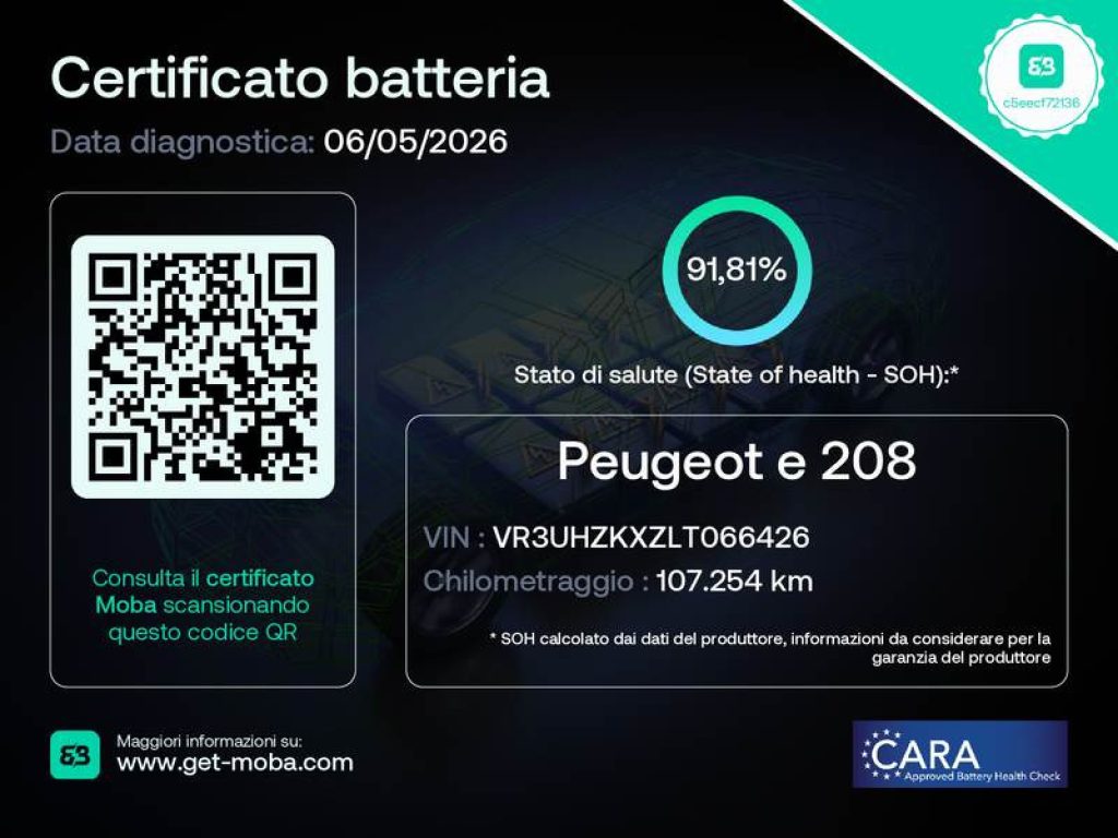 PEUGEOT 208 motore elettrico 136 CV 5 porte Active - 13
