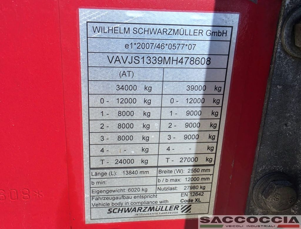 SCHWARZMULLER D20K0 TRE ASSI CENTINATO 13,84 ALZA E BASSA - 20