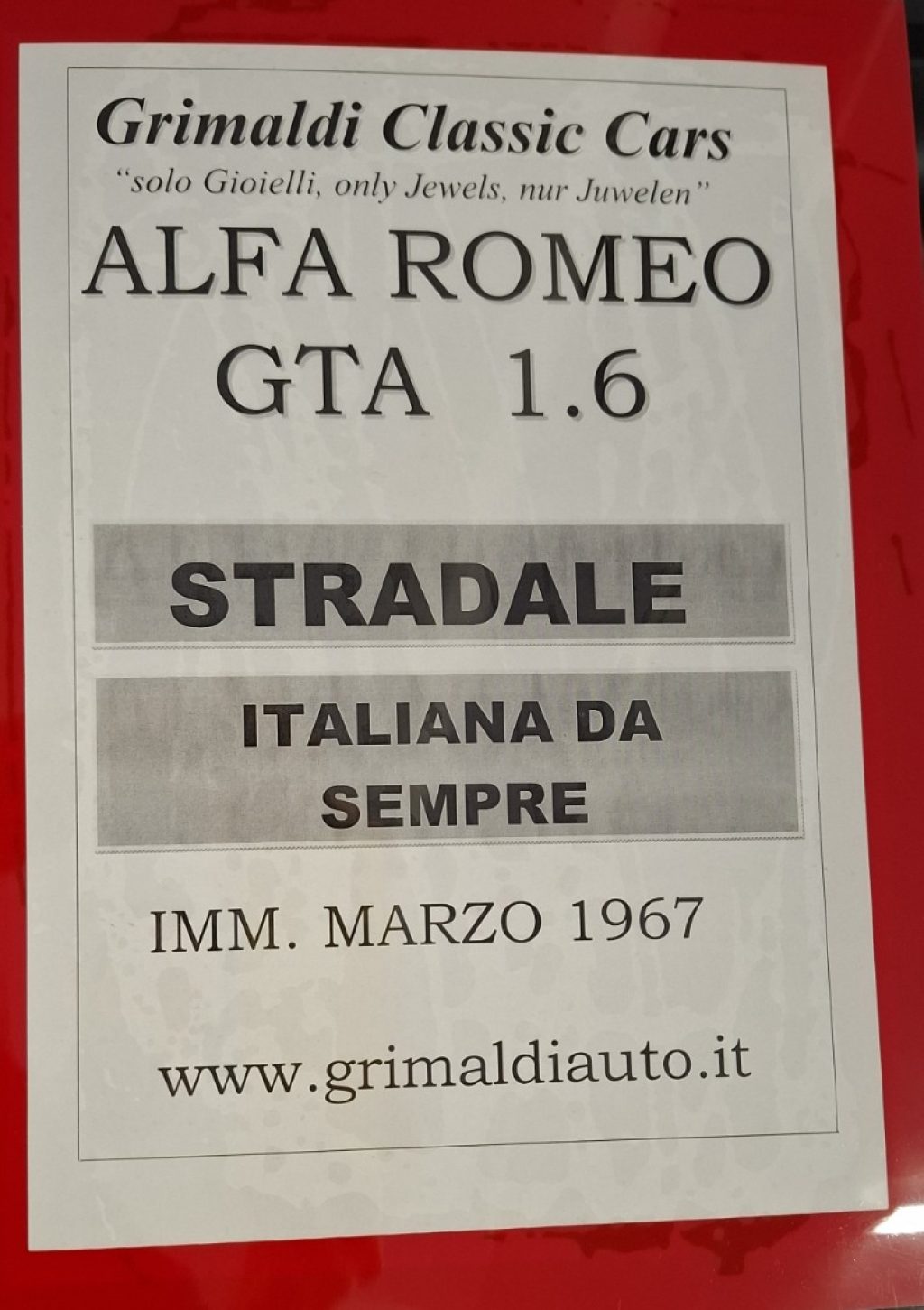 ALFA ROMEO GT GTA ALLUMINIO 1.600 ITALIANA DA SEMPRE *stradale* - 6