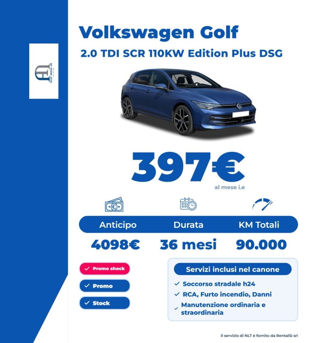 VOLKSWAGEN Golf 2.0 TDI 150 CV DSG SCR Editon Plus - 1