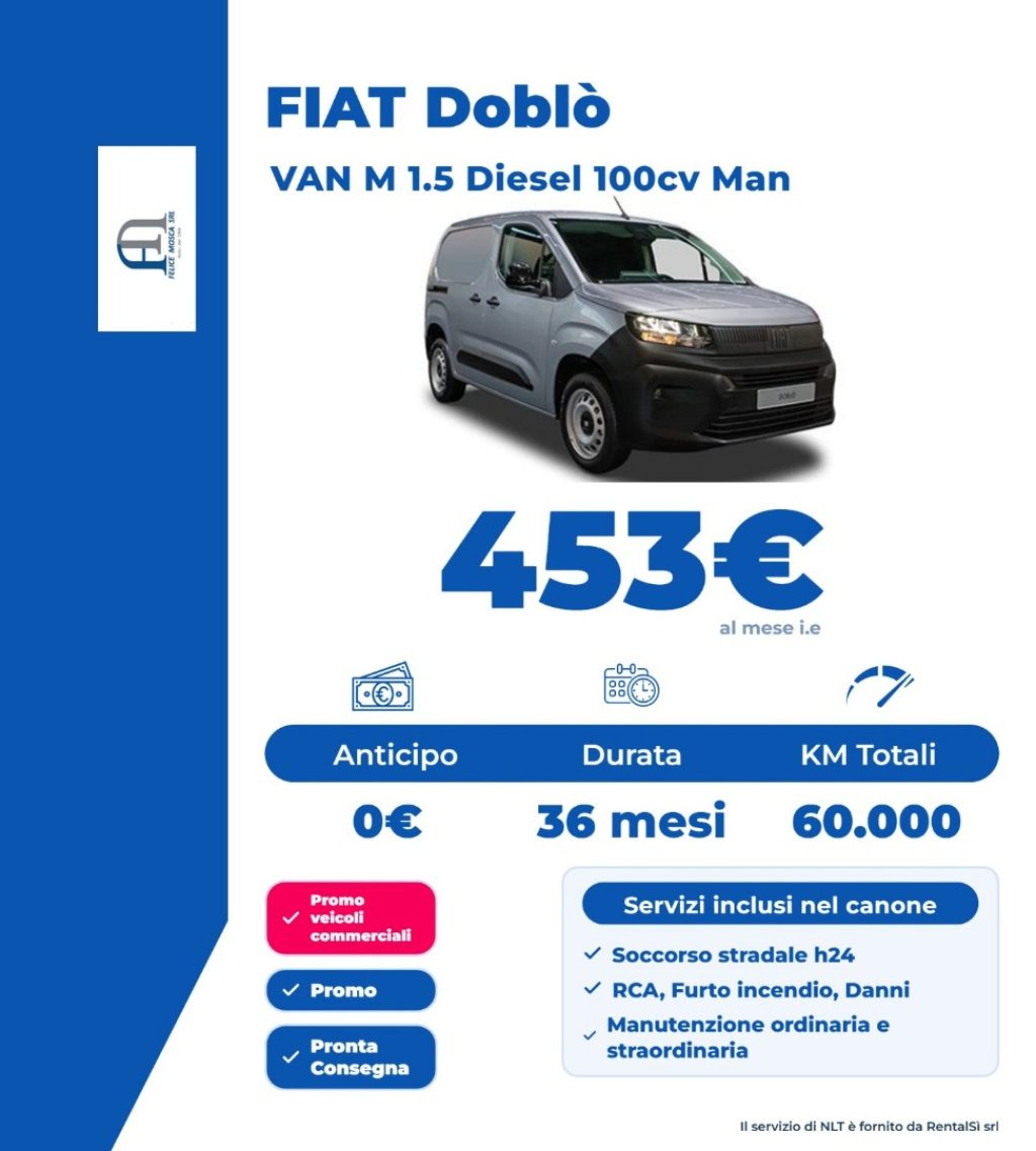 FIAT Doblo Doblò 1.5 BlueHdi 100CV PL-TN Van - 2